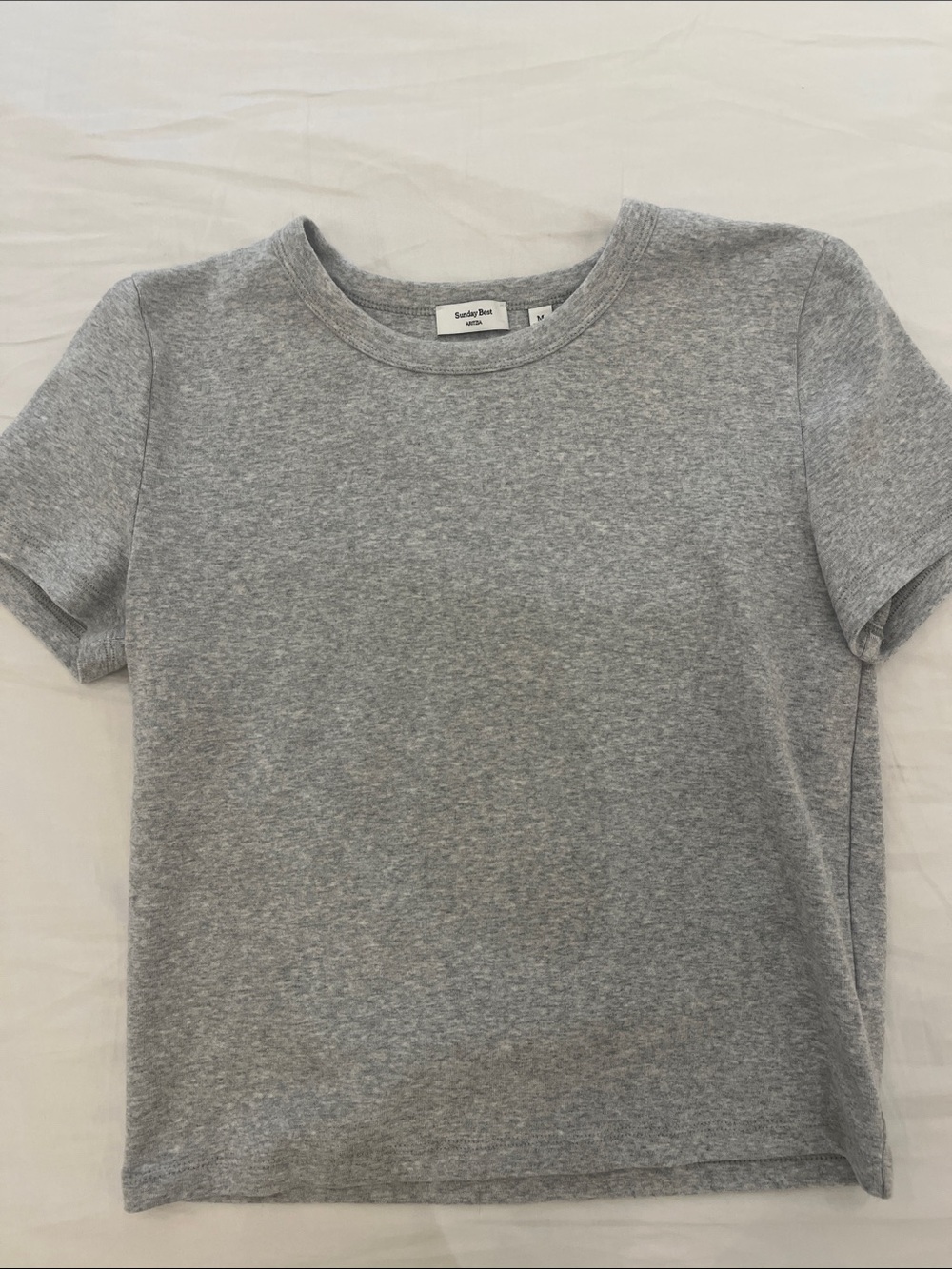 Sunday Best Heather Gray Short Sleeve baby tee